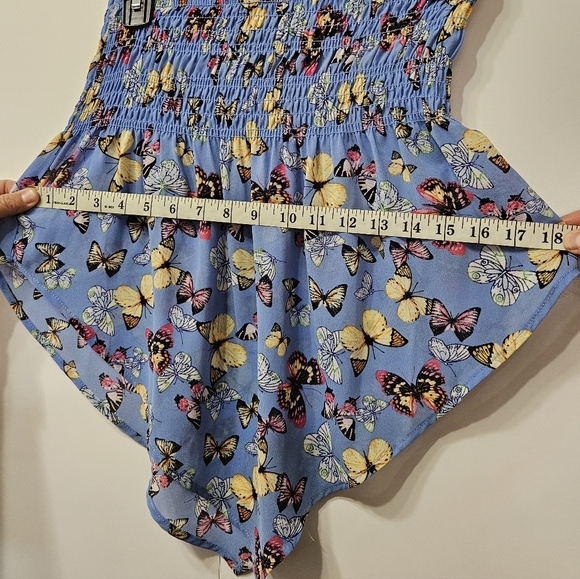 Wild Fable blue Butterfly Tube Top Size XS Woman's - Picture 7 of 10